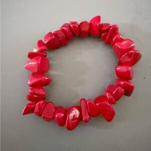 Southwestern Red Coral Stretch Bracelet HOLIDAY Perfect